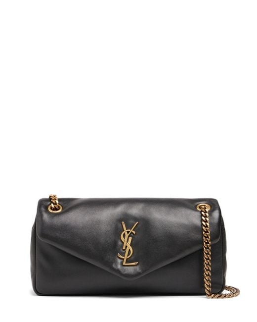 Saint Laurent Black Calypso Leather Shoulder Bag