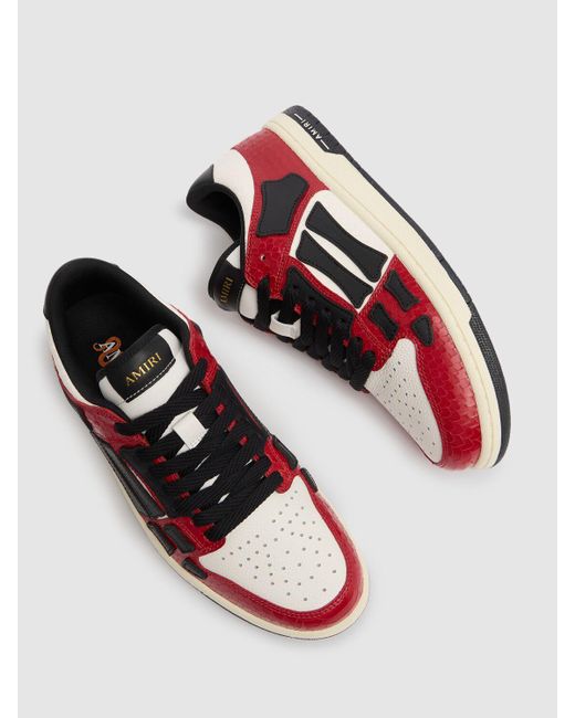 Amiri Cny Skel Top Low Sneakers in Red for Men | Lyst