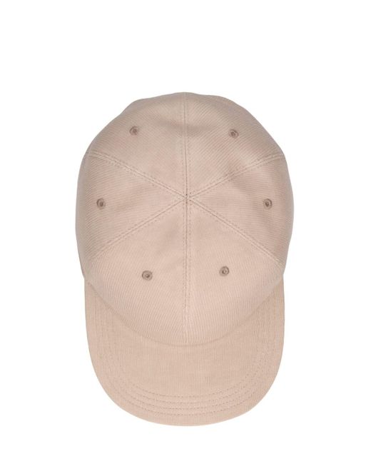 Cappello baseball in cotone con logo di Kiton in Natural da Uomo