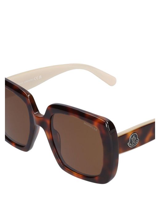Occhiali da sole blanche in acetato di Moncler in Brown