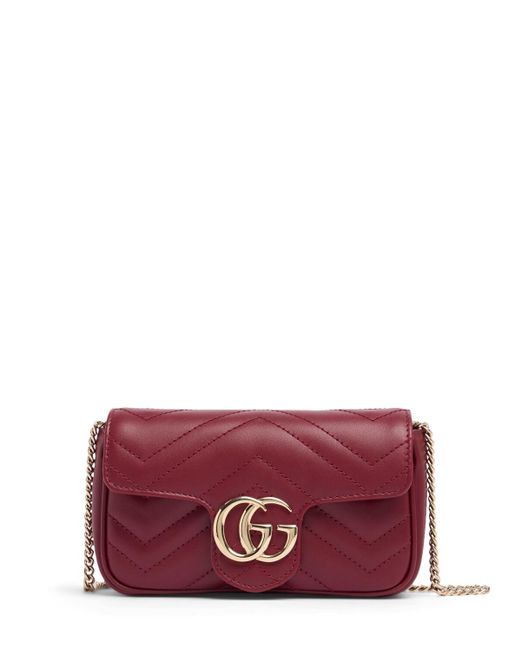 Gucci Purple Super Mini gg Marmont Leather Bag