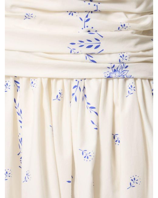 Philosophy Di Lorenzo Serafini White Printed Poplin Midi Dress