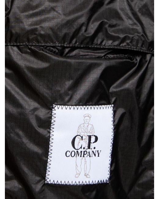 C P Company Black Nada Shell Hooded Jacket for men