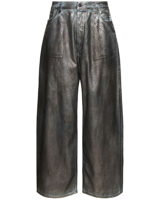 Acne Gray Lunar Coated Cotton Denim Jeans for men