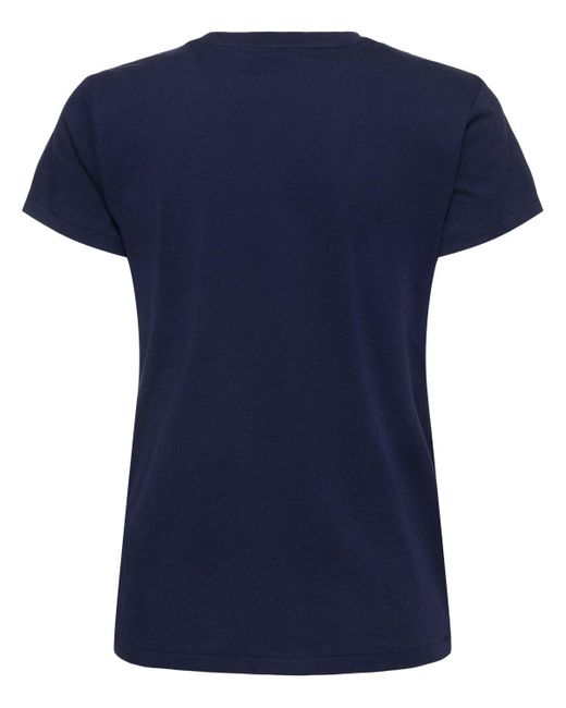 Polo Ralph Lauren Blue T-shirt Aus Baumwolljersey Mit Logo