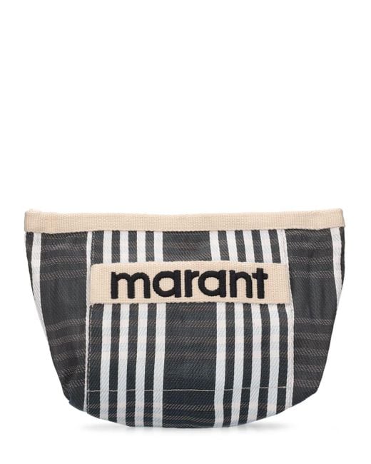 Isabel Marant Multicolor Powden Striped Nylon Clutch