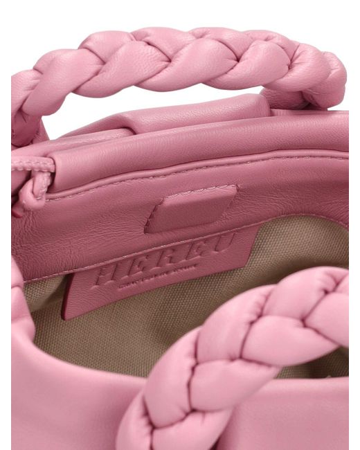 Hereu Pink Bombon Leather Top Handle Bag