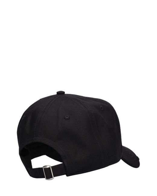HTC Black Embroidered La Logo Cotton Baseball Cap for men