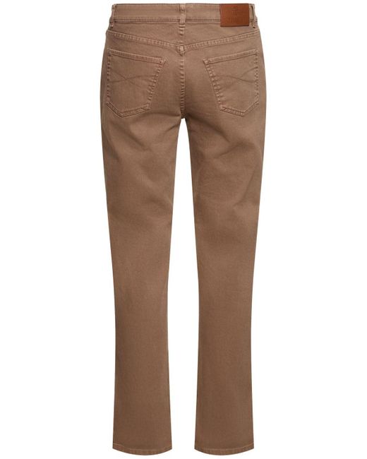 Pantalon en denim Brunello Cucinelli pour homme en coloris Brown