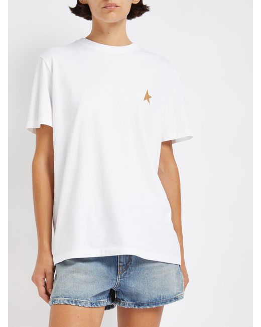 Golden Goose Deluxe Brand White Star-print Cotton T-shirt