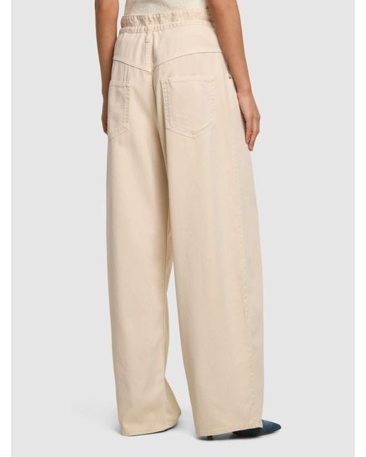 Pantalones con cintura elástica Isabel Marant de color Natural