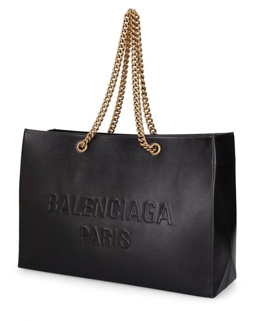Borsa shopping grande duty free in pelle di Balenciaga in Black