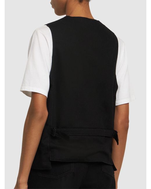 Lemaire Black Cotton Vest