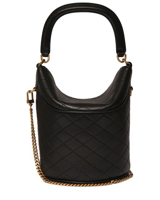 Saint Laurent Black Mini Gaby Leather Top Handle Bag