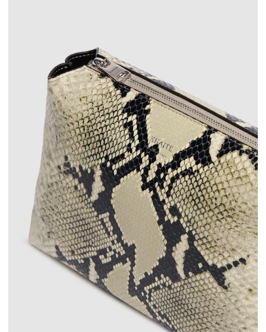Khaite Natural Damen Medium Schultertasche Aus Leder Mit Krokoprägung