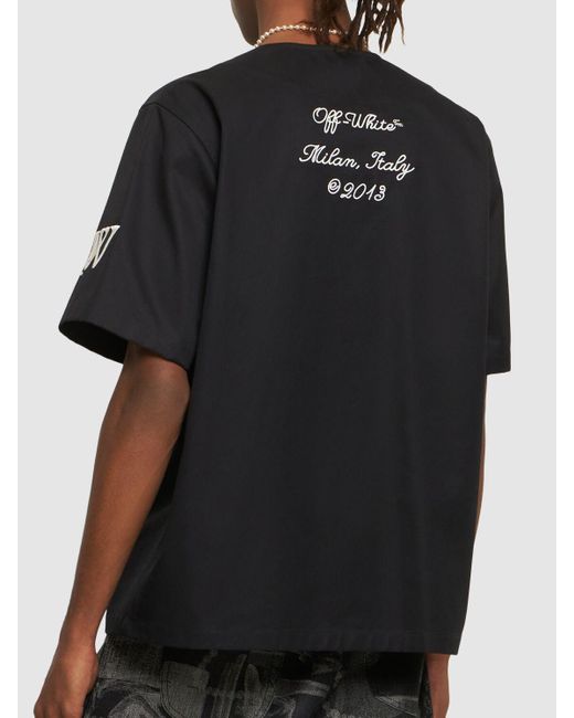 Off-White c/o Virgil Abloh T-shirt Aus Baumwolle "baseball" in Black für Herren
