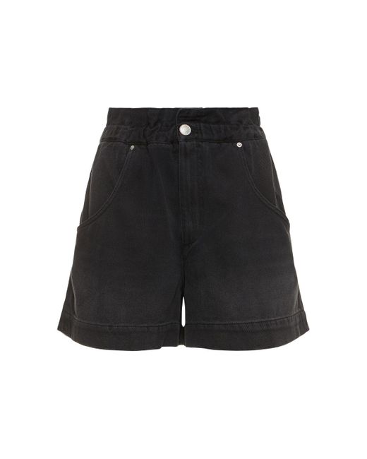 Isabel Marant Black Denim-shorts "titea"