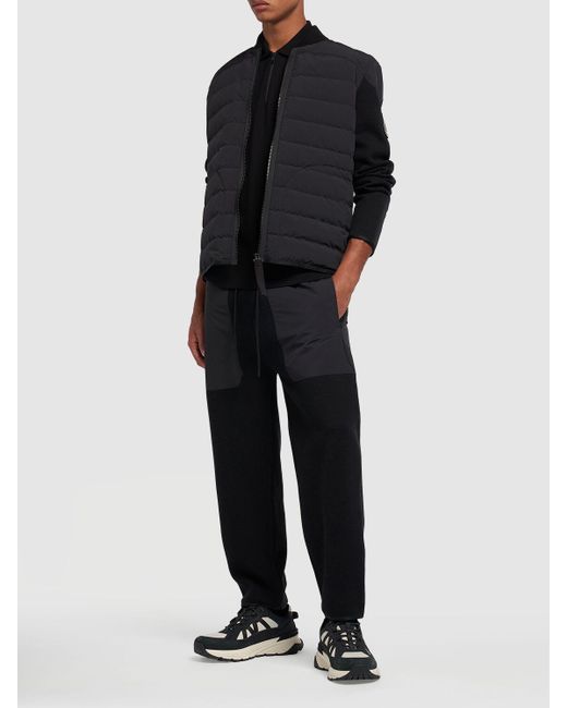 Moncler Black Cny Cotton & Tech Zip-Up Cardigan Jacket for men