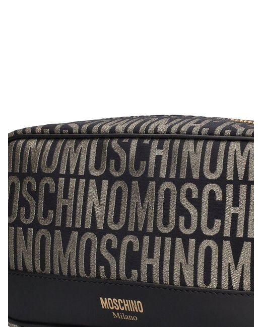 Trousse de toilette en jacquard à logo Moschino pour homme en coloris Gray