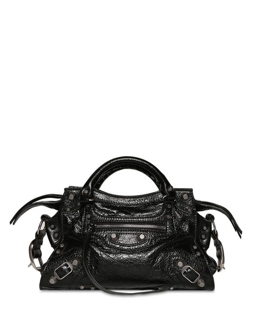Balenciaga Xs Neo Cagole Leather Shoulder Bag in Black | Lyst UK