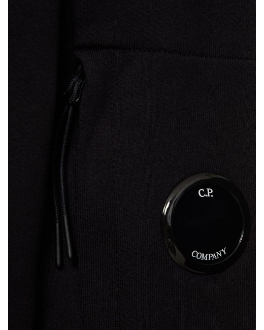 C P Company Black Light Fleece Utility Sweatpants for men
