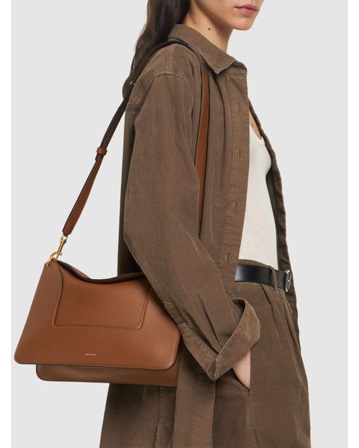 Wandler Brown Big Penelope Leather Shoulder Bag