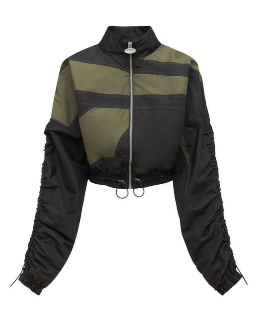 reebok cardi woven satin jacket