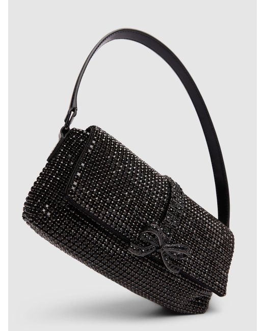Self-Portrait Black Schultertasche Mit Kristallen "chainmail"