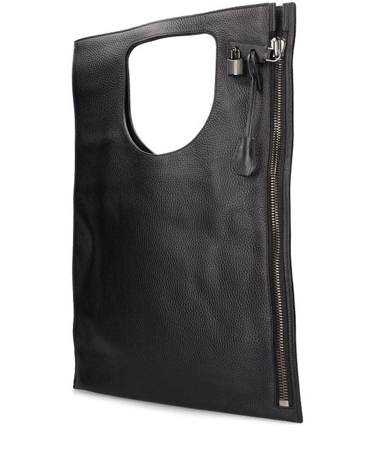 Lvr exclusive - sac plat en cuir alix Tom Ford en coloris Gray