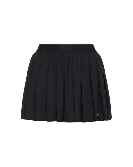Varsity pleated stretch-jersey tennis skirt