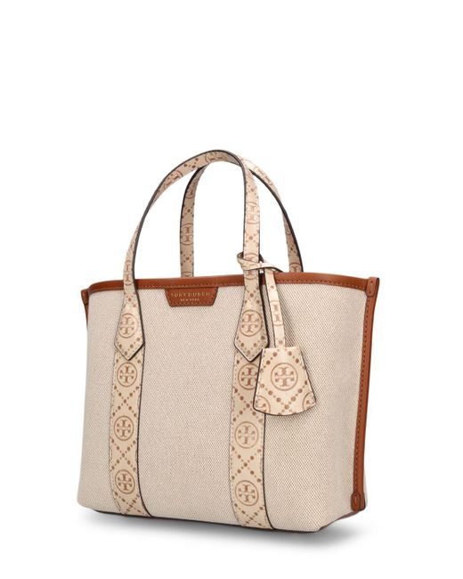 Tory Burch Natural Kleine Tote Aus Canvas "perry"