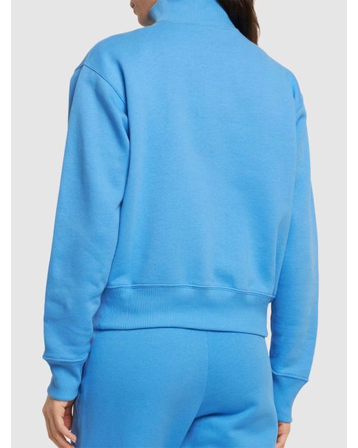 Polo Ralph Lauren Blue Cotton Blend Half-zip Sweatshirt