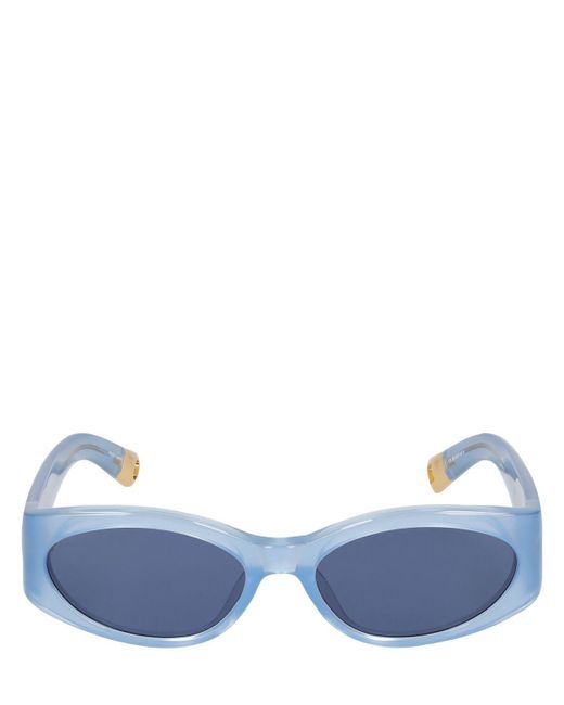 Lunettes de soleil les lunettes ovalo Jacquemus en coloris Blue