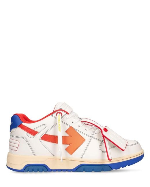 Off-White c/o Virgil Abloh Red Out Of Office Stitched Leather Sneakers for men