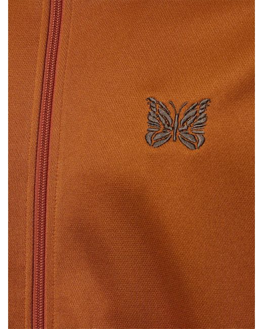 Needles Glatte Poly-trainingsjacke Mit Logo "" in Brown für Herren