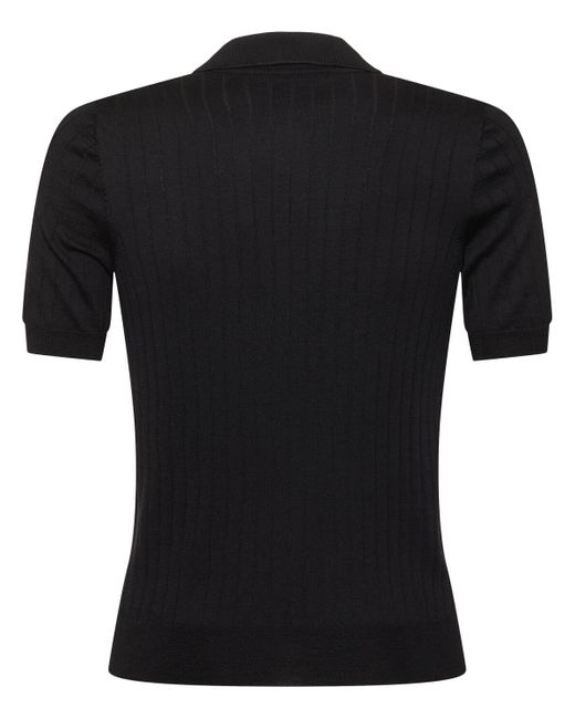 Tagliatore Herren Polohemd Aus Seide Und Baumwolle „Posh“ in Black für Herren