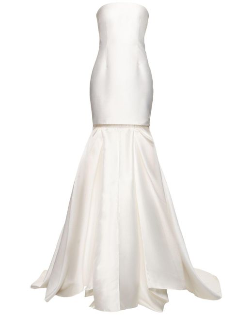 Solace London White Neva Twill Maxi Dress