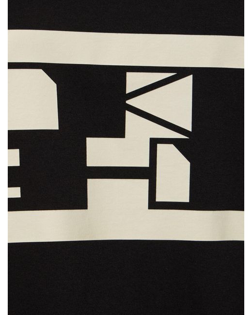 Rick Owens Black Logo Short Sleeve Jersey T-shirt
