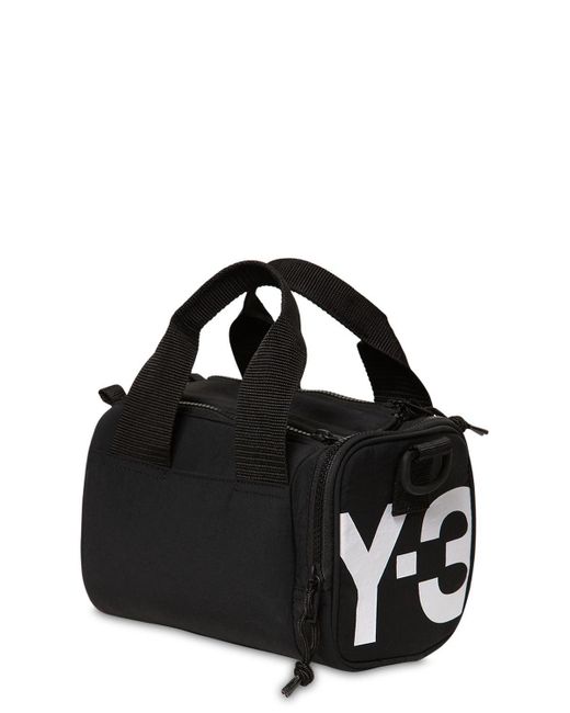 Y 3 Mini Nylon Duffle Bag in Black for Men Lyst