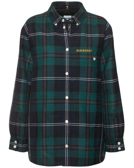 green checked overshirt