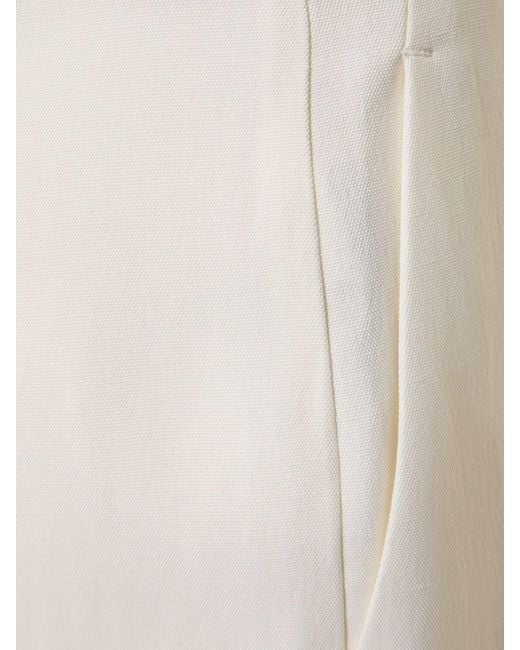 Pantalones rectos de viscosa Ermanno Scervino de color White