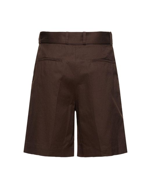 Soeur Brown Bermuda-shorts Aus Baumwolle Und Leinen "aurelie"