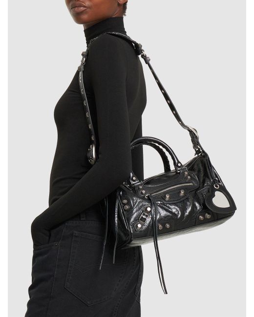 Balenciaga Black Medium Le Cagole Leather Duffle Bag
