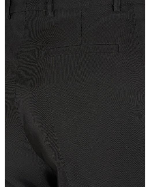 Pantalones de lana con cintura alta Saint Laurent de hombre de color Black