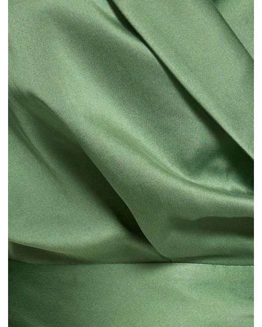 Zimmermann Green Silk Wraparound Blouse