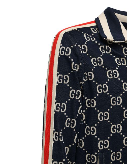 Gucci Multicolor Gg Supreme Jacquard Zip-up Track Jacket for men