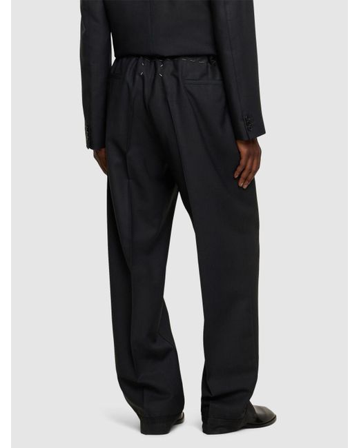 Maison Margiela Herren Hose Aus Wolle Und Mohair in Black für Herren