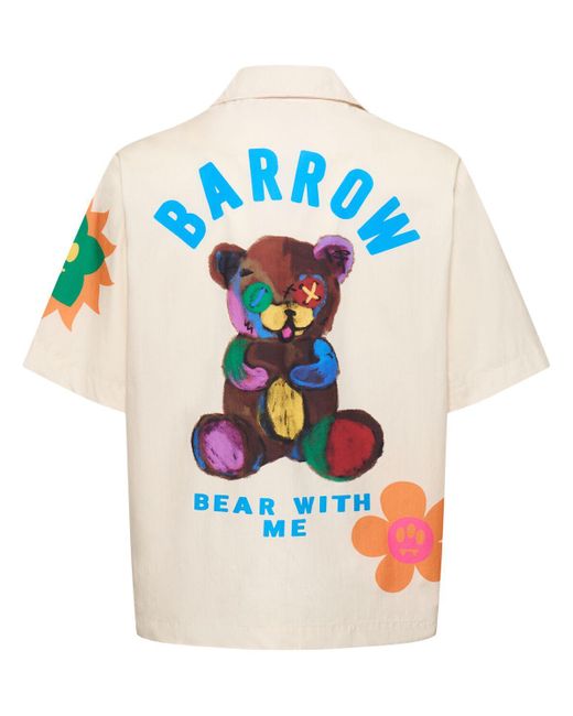 Barrow Multicolor Printed Poplin Short Sleeve Shirt for men