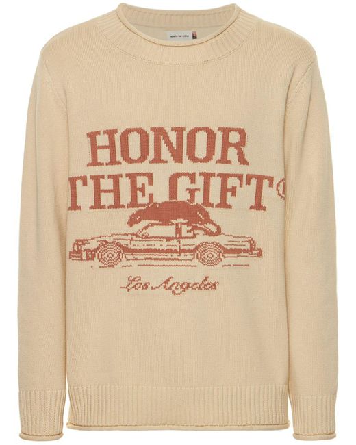 Honor The Gift Baumwoll-sweatshirt Mit Rundhalsausschnitt in Natural für Herren