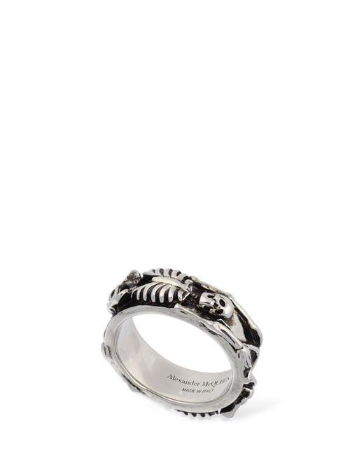 Alexander mcqueen dancing 2025 skeleton ring